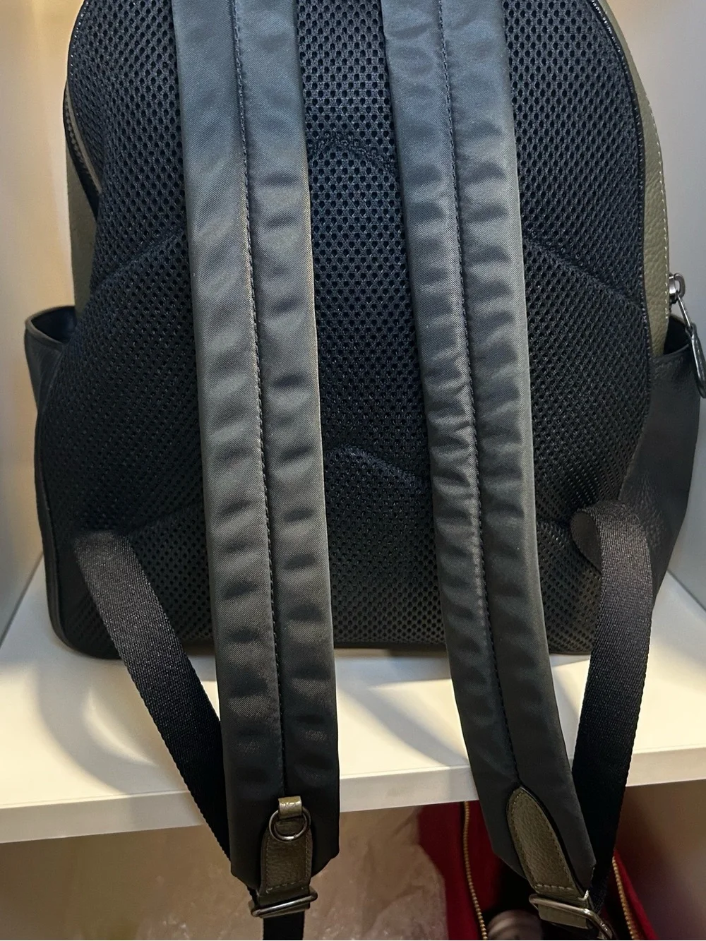 Coach Court Color Block Pebbled Leather Backpack